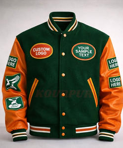 Veste universitaire unisexe personnalisée pour l'hiver, en laine, respirante, coupe-vent, chauffante, avec patch de nom personnalisable, broderie en chenille - Product Image 4