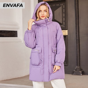 Chaqueta Parka Impermeable Personalizada al por Mayor para Niñas, Abrigo de Invierno con Capucha de Color Brillante para Mujer - Product Image 5