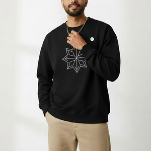 Sweat-shirt à col rond pour homme, épais, pour un usage quotidien décontracté, avec un design simple et épuré, coupe confortable et sensation de chaleur pour les journées fraîches - Product Image 3