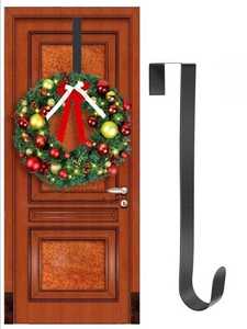 Gancho de metal negro para puerta, colgador decorativo navideño tradicional, forma irregular duradera - Product Image 4