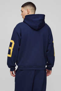 Conjunto Deportivo de 2 Piezas para Hombre, Chaqueta con Capucha y Pantalones Jogger, Color Azul Marino, Talla Grande, con Logotipo Personalizado de la Mejor Calidad - Product Image 2