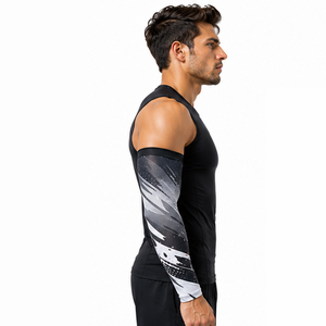 Mangas de compresión para hombre, personalizadas, deportivas, para gimnasio, fitness, correr, ciclismo, transpirables, elásticas, de entrenamiento, protección y soporte. - Product Image 3