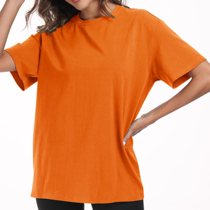 T-shirt oversize pour femme, style léger, séchage rapide, vêtements décontractés d'été, t-shirt quotidien, couleur unie, t-shirt oversize pour femme - Product Image 4