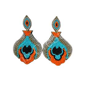 Cuentas de cristal bohemias flor flamencos Cactus Stud pendiente joyería moda semilla con cuentas mujeres pendiente - Product Image 1