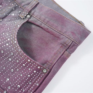 Shorts en jean respirants personnalisés pour l'été, style vintage streetwear, coupe droite et large, prix d'usine, vente en gros - Product Image 4