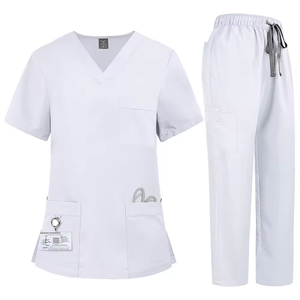 2026 New Quick-Dry Stretch Handwashing Polyester Dobby Fabric Unisex <b>Plus</b> <b>Size</b> Doctor Nurse <b>Scrub</b> Sets Hospital Uniforms - Product Image 2