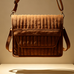 Bolso Bandolera de Gamuza Marrón Personalizado al por Mayor, Estilo Retro Simple, Ideal para el Uso Diario - Product Image 2