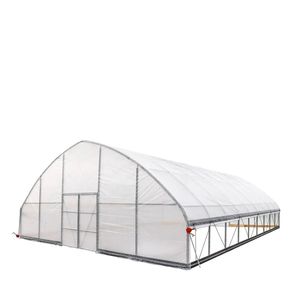 Serra da coltivazione 40FT X 30FT con pellicola EVA trasparente da 6 mil e tetto a punta con apertura laterale a manovella, struttura stabile - Product Image 1