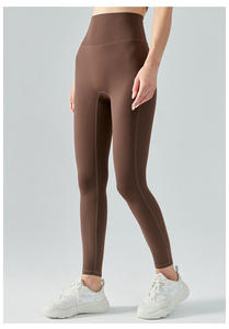 New Arrivals Knitted High Waist Elastic Quick Dry Breathable Yoga Slim <b>Leggings</b> for Women <b>Hot</b> Sale - Product Image 2