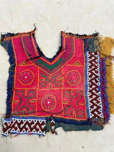 IIndian Vintage Handmade Neck Yoke Thread With <b>Mirror</b> ,Embroidery Work Applique Patch Sewing Craft.Big Vintage Banjara Neck Yoke - Product Image 4