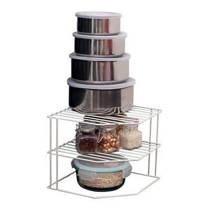 Étagère de rangement hexagonale à 3 niveaux pour vaisselle de cuisine, type moderne, empilable, non pliable - Product Image 3