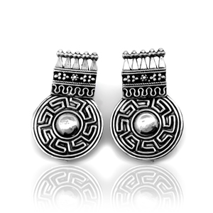 Pendientes de Plata de Ley 925 Silver Mountain, Estilo Bohemio Tribal, Regalo para Mujer para Fiestas, Estilo Étnico Vintage, Plata de Ley 925 - Product Image 3