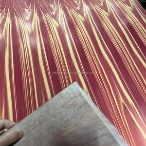 Papel Washi Japonés Teñido Rojo Patentado, con Reverso No Tejido, Acabado Texturizado Flexible, Lámina de Chapa de Ciprés Hinoki - Product Image 3