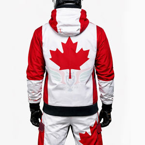 Traje de Motocross Personalizado con la Bandera de Canadá, Chaqueta de Motociclista con Diseño de Hoja de Arce, Ropa Deportiva Todoterreno para Hombre - Product Image 2