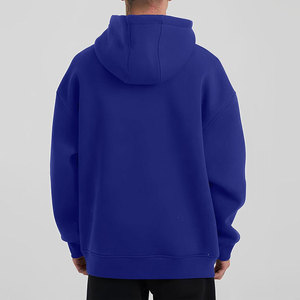 Sweat à capuche décontracté surdimensionné pour homme avec logo personnalisé, en molleton uni, broderie en coton, tricoté, séchage rapide, doublé, vierge - Product Image 2