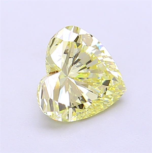 Diamant de laboratoire jaune taille cœur 8 carats VS2, couleur jaune fantaisie, diamant brut de qualité supérieure - Product Image 4