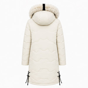 Women's Luxury Faux Fur Hooded Parka <b>Coat</b> with <b>Thick</b> Padding, Water Resistant Exterior and Stylish <b>Winter</b> Fashion Design - Product Image 2