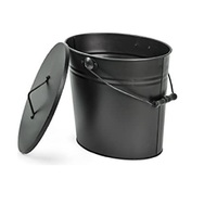 Nouvel Arrivage – Seau à Cendres de Cheminée de Luxe en Fer Galvanisé Noir, Robuste, pour Bois de Chauffage, Taille, Forme et Couleur Personnalisables