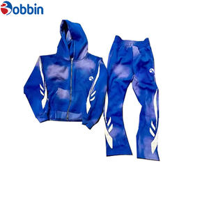 Sudadera con capucha y cremallera para hombre, de peso pesado, con logotipo personalizado, bordado desgastado, efecto descolorido por el sol, estilo jogger de invierno, tejido de rizo de 500 g/m², de última tendencia - Product Image 1