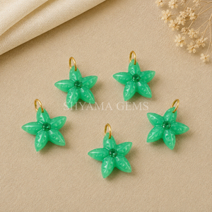 Colgante de gema de crisoprasa calcedonia tallada en forma de estrella de mar de 15 mm para la fabricación de joyería oceánica, accesorios costeros, proveedor mayorista - Product Image 4