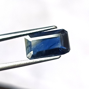 Saphir bleu australien naturel de 2,60 carats, taille émeraude, non chauffé, non traité, translucide, qualité supérieure, pierres précieuses de saphir - Product Image 1