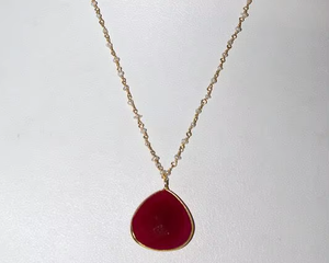 925 Sterling Silver Gold Plated Natural Pearl with <b>Ruby</b> Beaded Gemstone <b>Necklace</b> IGI Certified Wedding & Gift for Women - Product Image 6