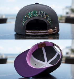 หมวกแก๊ปแบบ Snapback 6 แผง ปรับขนาดได้ ผ้าแคนวาส 6 แผง สำหรับทุกเพศ สวมใส่สบายๆ สไตล์เบสบอล สีม่วงขาว ดีไซน์แผงด้านหน้า - Product Image 3