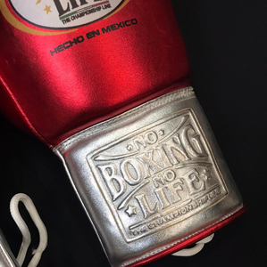 ถุงมือชกมวยหนังวัวแท้แบบผูกเชือก รุ่น Custom No Boxing no Life สำหรับฝึกซ้อมและแข่งขัน ซึมซับเหงื่อ แห้งเร็ว รับผลิตแบบ OEM จำนวนมาก - Product Image 5
