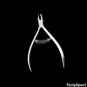 Alicates profesionales de acero inoxidable para cutículas, con doble resorte, para uñas y cutículas, con apertura de mandíbula ancha y curvados, al por mayor. - Product Image 5