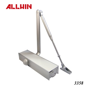 Cierrapuertas Hidráulico ALLWIN 3383 de Aleación de Aluminio, 85-150 kg, Velocidad Ajustable, para Puertas de Hotel - Product Image 4