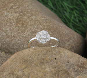 Wholesale 925 Sterling <b>Silver</b> Plated Cubic Zirconia <b>Ring</b> CZ <b>Solitaire</b> Engagement <b>Ring</b> for Women Custom Bulk Jewelry - Product Image 5