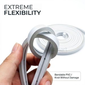 Tira <span class=keywords><strong>de</strong></span> Luz LED <span class=keywords><strong>de</strong></span> Neón <span class=keywords><strong>Flexible</strong></span> <span class=keywords><strong>de</strong></span> 12V CC, 5M, Impermeable, <span class=keywords><strong>de</strong></span> PVC <span class=keywords><strong>Flexible</strong></span> para Bricolaje, Iluminación Ambiental <span class=keywords><strong>de</strong></span> un Solo Color Regulable para Interiores y Exteriores - Product Image 5