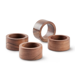 Handcrafted <b>Elephant</b> Wood Napkin Ring Holders-Classic Vintage Style Rustic Eco-Friendly Table <b>Decor</b> - Product Image 2
