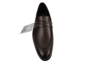 Mocasines de Cuero Genuino Color Marrón Tabaco, Punta Redonda, Suela de Goma Acolchada, Color Sólido, para Todas las Temporadas, Decorados con Metal, PVC/PP - Product Image 2