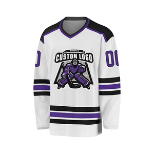 Best Price Quick Dry Long Sleeve Ice Hockey Training Jersey Blank Sportswear Hockey Customizable Team Sublimation Printing Logo - Product Image 1