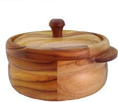 Handmade Handcrafted Wooden Serving Chapati Box with Lid Roti Storage Container for Kitchen Dining <b>Table</b> - Product Image 3