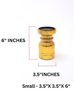 Customized Gold Finish <b>Large</b> Farmhouse Wooden Pillar <b>Candle</b> Holder Handmade Rustic <b>Candle</b> Jar for Wedding Home Table Decor - Product Image 4