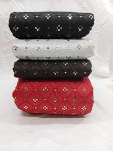 Tissu brodé de sequins lourds aux couleurs vives pour robes, vente en gros, OEM, export, fournisseur textile haut de gamme. - Product Image 5