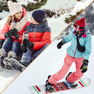 Guantes de esquí para todo tipo de clima, manoplas de nieve profesionales impermeables con aislamiento térmico, equipo duradero para deportes de montaña en invierno - Product Image 6
