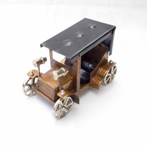 Escultura de Coche Hecha a Mano en Cobre, Decoración de Arte Industrial, Pieza Decorativa para Mesa de Salón - Product Image 3