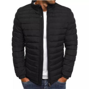Custom Logo Men Light Puffer Jacket Thin Warm Winter <b>Bubble</b> <b>Coat</b> Windproof Stand Collar Casual Quilted Padded Jacket Supplier - Product Image 2