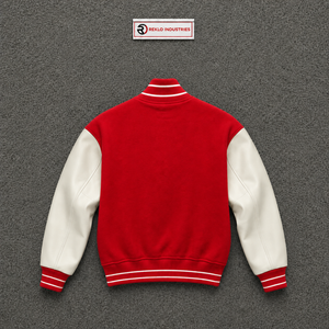 CLASSIC RED LETTERMAN VARSITY JACKET FOR MEN MODERN COLLEGE FASHIONABLE ICONIC VARSITY OUTERWEAR STREET STYLE <b>ATHLETIC</b> FASHION O - Product Image 6