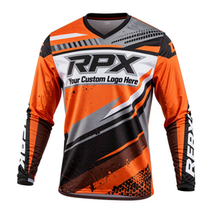 Camiseta Profesional de Sublimación para Motocross, Jersey de Carreras Ajustado, Elástico en 4 Direcciones, con Logotipo Personalizado - Product Image 4