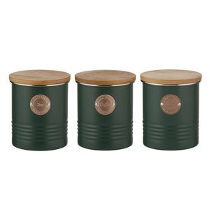 New Arrival Set of 3 Canister Sugar Tea Coffee Storage Box Container For Kitchen Tabletop <b>Decorative</b> Canister Set With <b>Lid</b> - Product Image 3