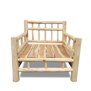 Gubuk Bali Scandinavian Modern 1-Seater Teak <b>Inflatable</b> <b>Sofa</b> Eco-Friendly Rectangular 75x85x75mm for Living Room - Product Image 3