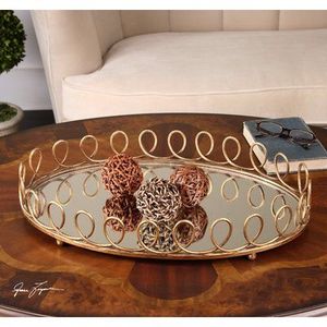 Bandeja Redonda de Metal Dorado para Servir Chocolate, Diseño Nuevo, para Utensilios de Cocina y Uso en Mesa, Disponible al por Mayor - Product Image 3