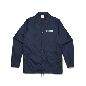 Veste coupe-vent blanche à capuche pour homme, imperméable, respirante, en polyester, style décontracté, avec logo imprimé sur le devant, style printemps - Product Image 6