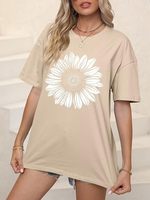 T-shirts amples en coton pour femmes, t-shirts graphiques à manches courtes, hauts vintage décontractés, vêtements d'été 2026, fabrication OEM, vente chaude