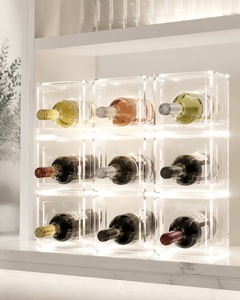 Sophisticated Acrylic LED Lit for Freestanding <b>Wine</b> Bottle Holder for Elegant Display and Showcasing of Your <b>Wine</b> Collection - Product Image 3
