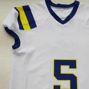 Maillots de football américain personnalisés avec des designs uniques, sublimation, tissu twill, manches courtes, taille plus, pour adultes - Product Image 6